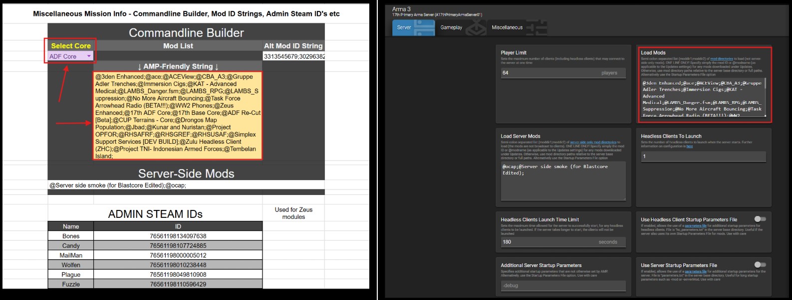 Mods configuration interface